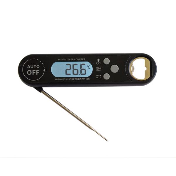 Instant Read Digital Barbecue Thermometer With Bottle Opener 3V Button Battery