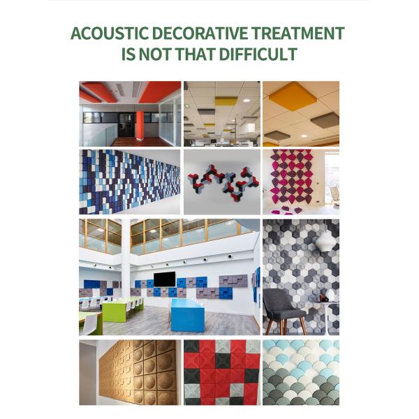 Customizable Sound Absorbing Wall Panels Polyester Fiber For Noise Control
