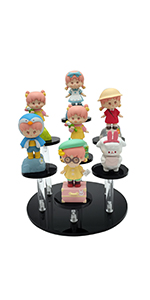 Clear Acrylic Display Case,Self-Assembly Display Box with Black Acrylic Base,Countertop Box Cube Organizer Stand Riser