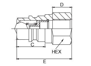 Steel Mill Machine 0.25 Inch 5000PSI ISO 5675 Coupler