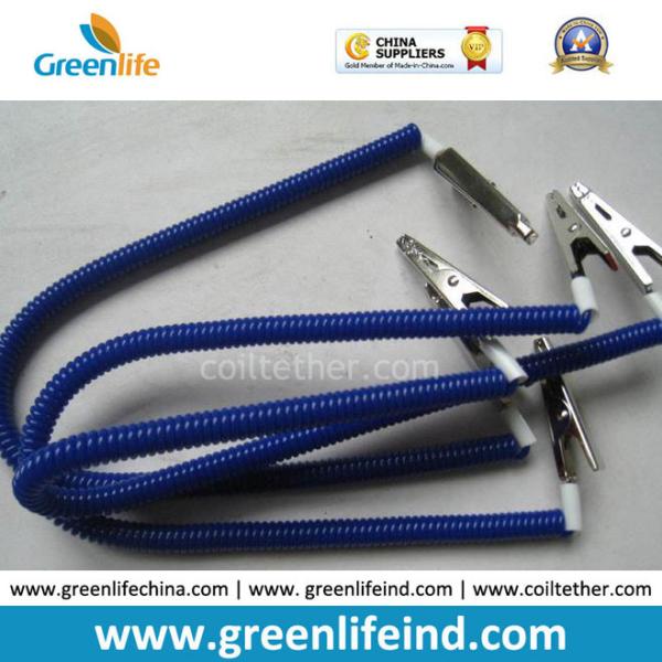 Buy Security Elastic Napkin Coil Tether Holder Blue Spring Clips at wholesale prices