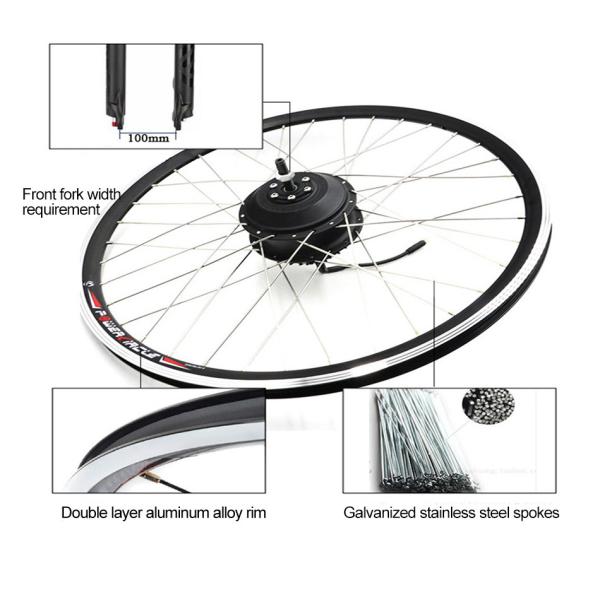 Long Distance Electric Road Bike Conversion Kit Front Wheel Ebike Conversion Kit