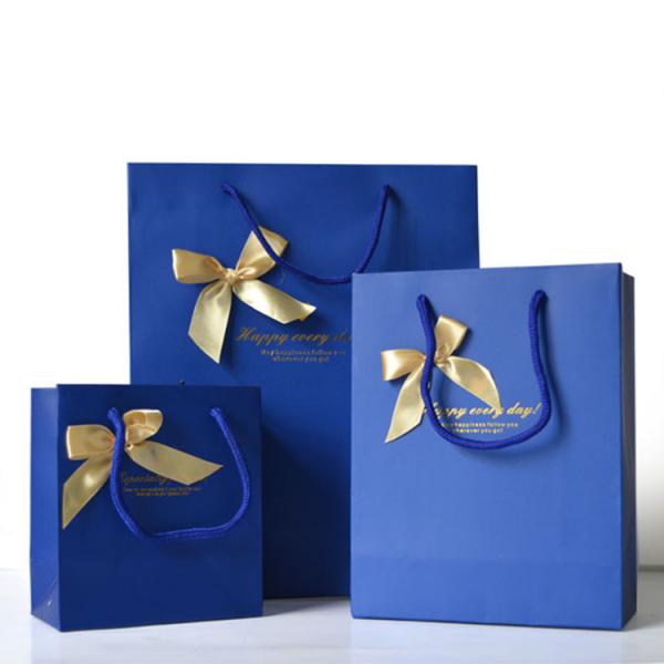 Buy Promotional Personalized Paper Gift Bags , Paper Shopping Bag With Handles at wholesale prices