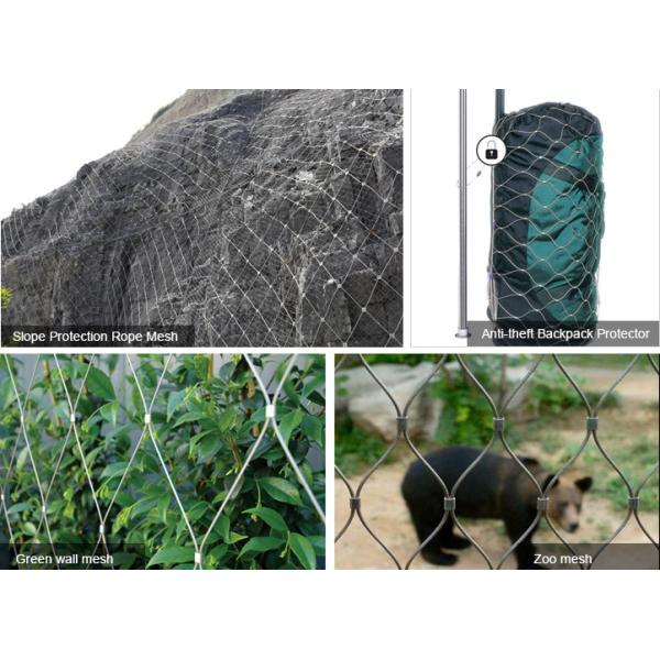 AISI 316 Stainless Steel Rope Wire Mesh 4x4 Inch for Zoo Enclosures