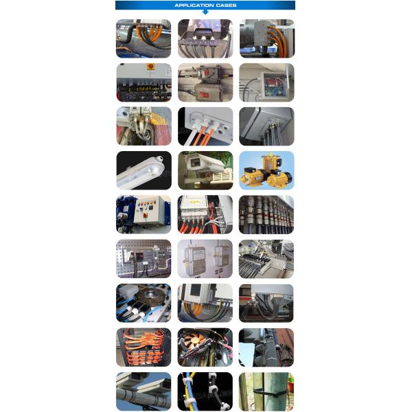 Application cases of Polyamide cable glands cable joints Eco-Friendly IP68 Waterproof Polyamide Polymeric Cable Glands M12-M75 with Extended Metric Screw Thread