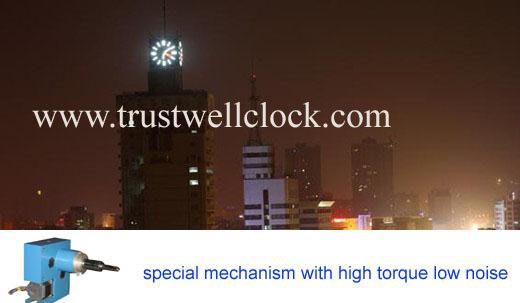 GPS synchronized 1-4 faces outdoor clocks and movement mechanism defending typhoon-GOOD CLOCK (YANTAI) TRUST-WELL CO LTD