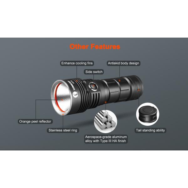 Waterproof Cree LED Flashlight IPX-8 26650 Battery LUMINTOP ODF30
