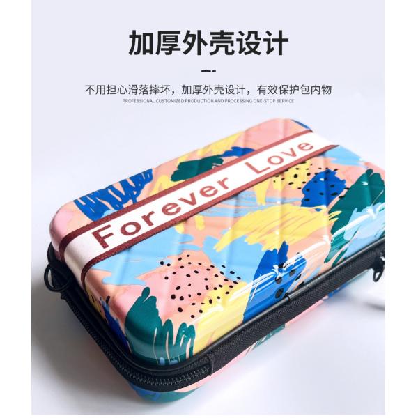 ASB+PC MATERIAL PORTABLE HARD SHELL MAKEUP BAG ONE SHOULDER PORTABLE STORAGE BAG WITH HAND GIFT BOX FESTIVAL ANNUAL MEET