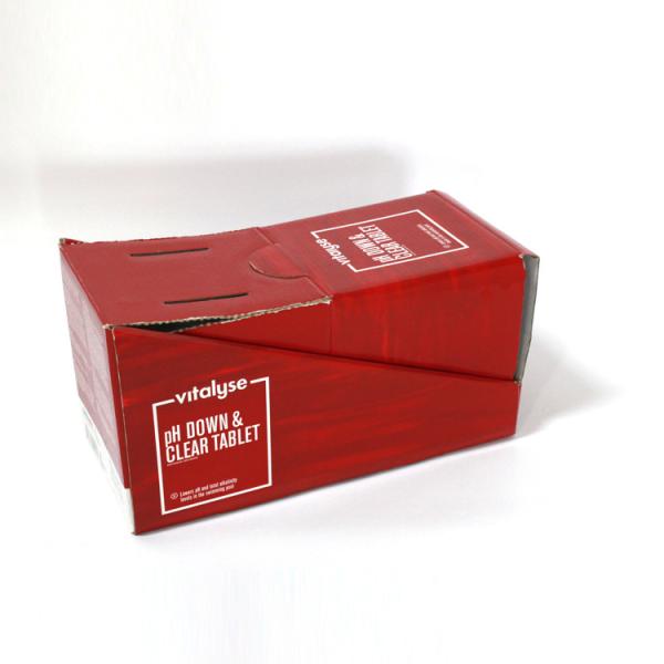 Custom Printed Corrugated Foldable Packaging Box Rectangular red corrugated display box