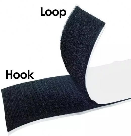 Buy Heavy Duty Black Velcro Sticky Back Tape Roll VW-1 Hook And Loop Tape at wholesale prices