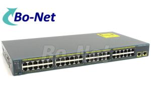 Quality Cisco Gigabit Switch WS-C2960+48TC-S Cisco Gigabit Switch48port layer 2 managed network switch LAN BASE with SFP for sale