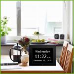 Day Clock Digital LED Wall Clock Calendar Alarm Clock 8" Extra Large Impaired