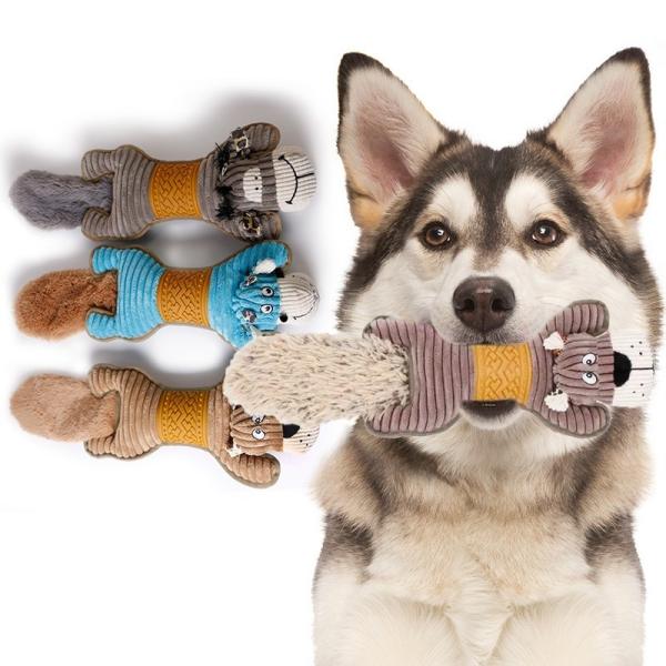 Buy Brown Indestructible Plush Dog Toy For Aggressive Chewers Over 7-15 Years at wholesale prices
