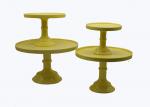 Strong Dolomite Ceramic Cake Stand Round Shape Customized For Birthday Party