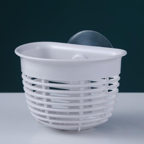 Plastic PP Suction Cup Bitumen Receive Basket For Kitchen