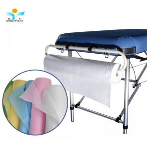 China Polypropylene Disposable Bedsheet Roll Non Woven Fabric Blue Bed Sheet on sale