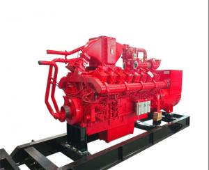 China Electric Start Gas Generator Set Cummins With 17.5 1 Compression Ratio 25L on sale