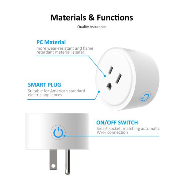 802.11bgn Smart Plug Socket Alexa Wireless Remote Control Socket