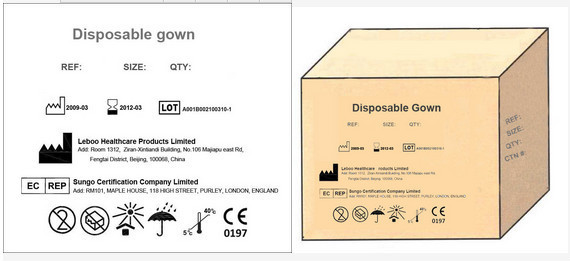 Dustproof PP Colored Disposable Scrubs And Lab Coats With Hook Loop Closure