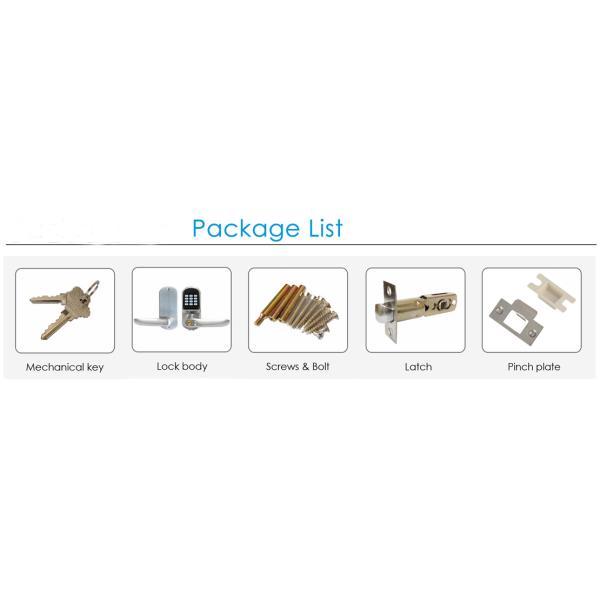 finger-touch keypad contactlessly Password Door Lock keyless low voltage warning card