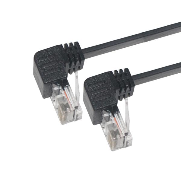 Right Angle RJ45 Cat6 Patch Cable 1-10m Shielded PVC