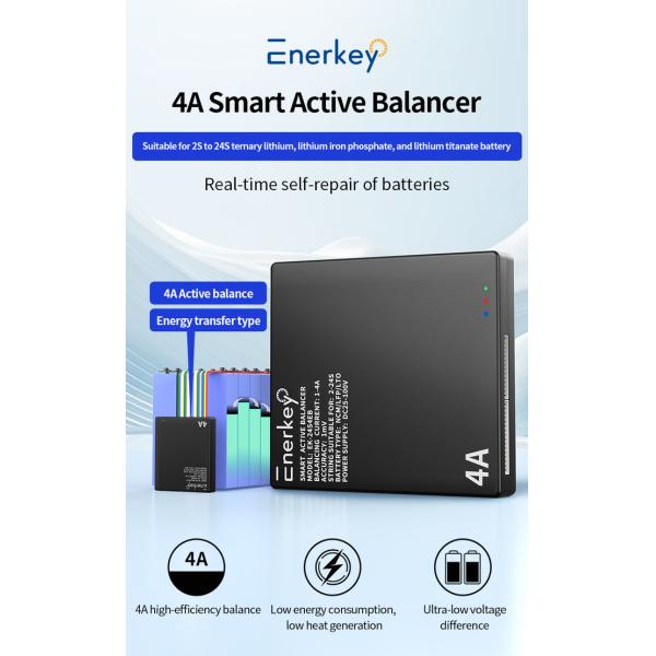 Enerkey Smart Active Balancer 4A 2S-24S LTO Lithium Battery Balancer For E-bike