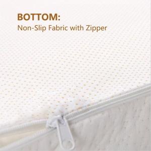 Quality Cotton Terry Memory Foam Mattress Topper Protector , White Waterproof Mattress Protector With Elastic Holding Circle for sale