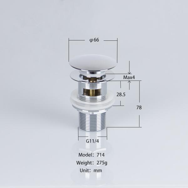 275g Brass Sink Waste Drainer With Overflow Hole