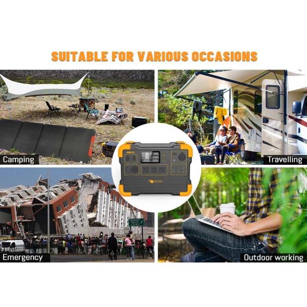 2000W Portable Solar Generator with 1450Wh NCM Lithium Battery and 110V/220V AC Output