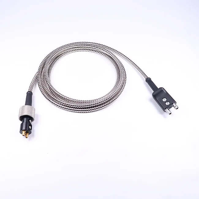 Dual Armored Cable GE C123 High Temperature Probe Cable For DA590 Ultrasonic Transducer/Probe