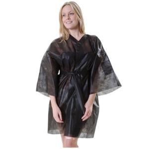 China Disposable Nonwoven Kimonos Spa Wear Gown Salon Gown White Black Bathrobe Nylon / Cotton Medical Protective Clothing Class II on sale