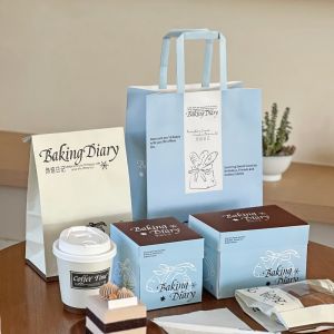 Quality Folding Custom Packaging Boxes 15x10x10cm 10x10x10cm Rectangular Cake Packaging Box for sale