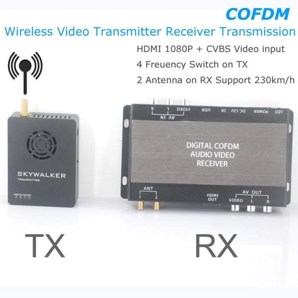 Buy COFDM Wireless Video Transmitter Receiver Transmission HDMI HD 1080P composite CVBS in H.264 COFDM-904T at wholesale prices