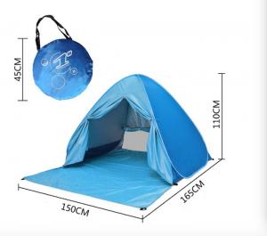 China Polyester 190T Sun Shelter Pop Up Tent Shade For Beach Front W Door Curtain on sale