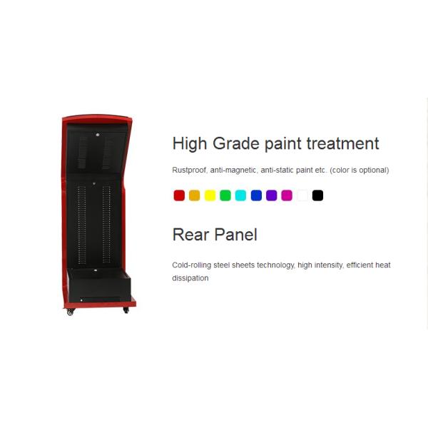 Wifi 19 Inch Interactive Information Kiosk , Red OPS Structure Digital Kiosks Touch Screen