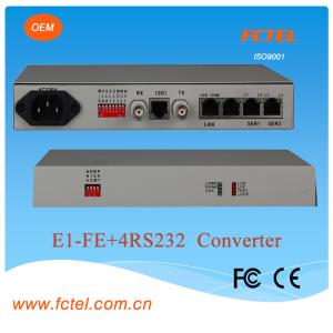 Ethernet Bridge plus 2 serial interfaces E1-FE+4RS232 Protocol Media Converter