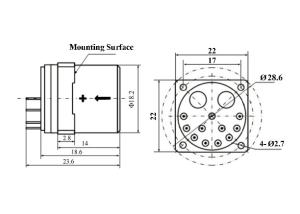 Temperature calibrated accelerometer sensor with Threshold and Resolution≤5(μg)