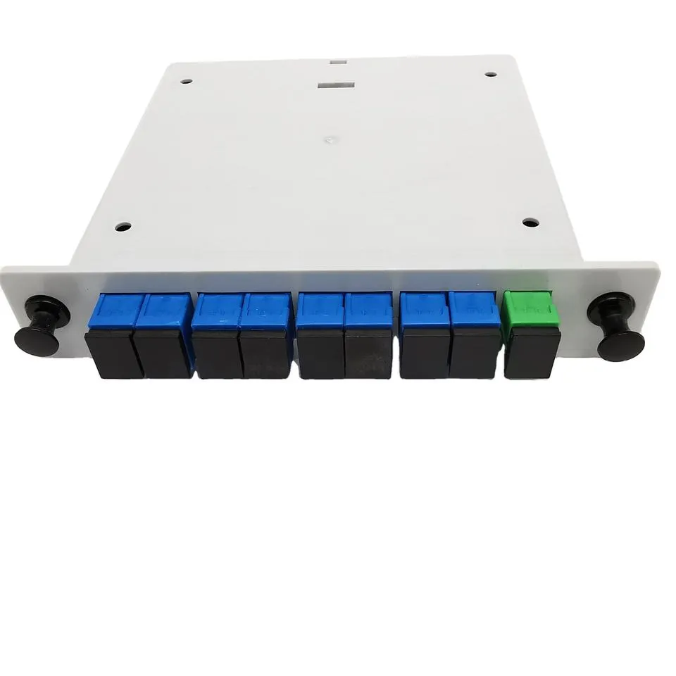 Sc Fiber Optic Cassette Plc Splitter Card Inserting 1X2 1X4 1X8 1X16 1X32 Way Mini PLC Splitters Card Type Box Splitter