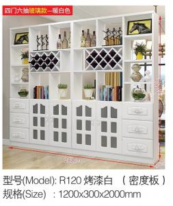 Light Color Wall Divider Cabinet 1200*300*2000mm Large Storage Space