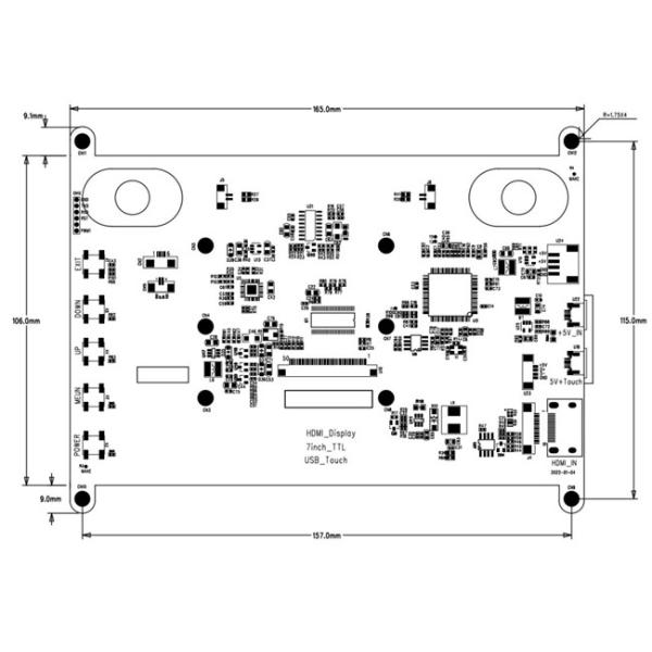 Charging pile Display 7 Inch Raspberry TFT Touch LCD Display With HDMI Interface