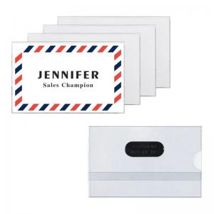 China Magnetic Transparent Plastic Security ID Card Holders For Office ODM on sale