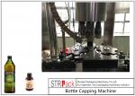 Rotary 4 Head Aluminium Bottle Cap Machine For Syrup / Olive Oil Screw Thread