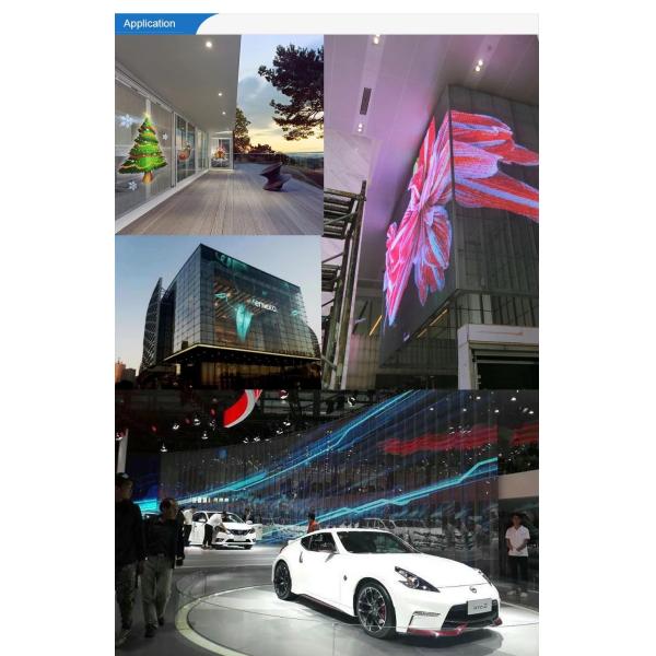 Programmable HD HQ 1R1G1B 4.81mm Transparent LED Screen Digital Signage Stand