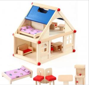China Simulation scenarios disassembly assembly houses villas child's play toy wooden puzzle on sale