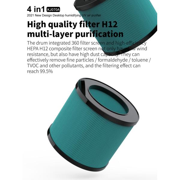 HOMEFISH Hepa Filter Household Air Purifier Ion Humidifier 400ml