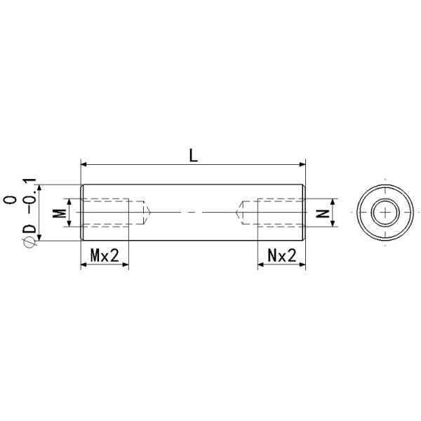 Stainless Steel Precision Hex Post , Customized Non Standard Fasteners