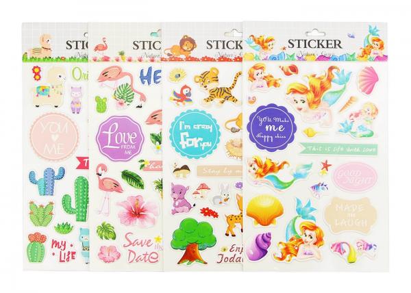 Buy Plant Custom Kids Sticker Printing , Puffy Animal Stickers Printed Blister Packaging at wholesale prices