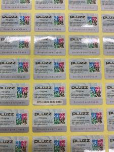 Custom Waterproof QR Code Security Labels Die Cut Roll Paper Carton Packed