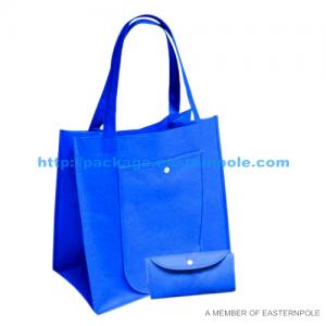 Quality Blue Foldable Promotional Non Woven Shopping Bag for sale