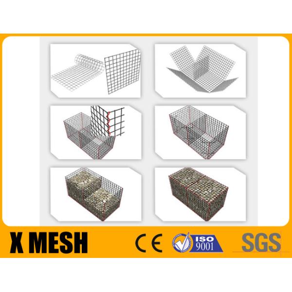 Wire Dia 4mm Welded Mesh Gabion Baskets 4×1×1m Prevent Flood Landslide